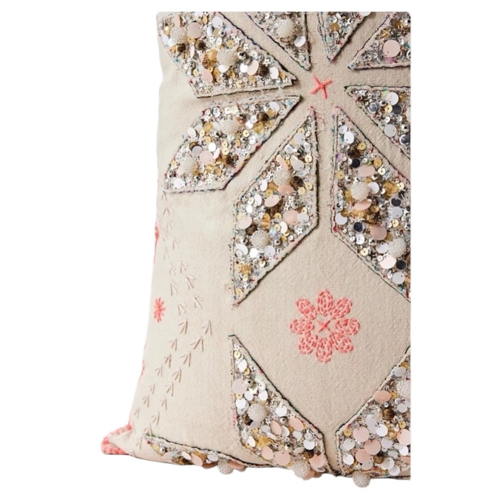 NWOT Free People Holiday Snowflake Embellished Holiday Gift Sack - Picture 3 of 4